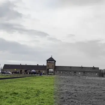 Entrée du camp Birkenau
